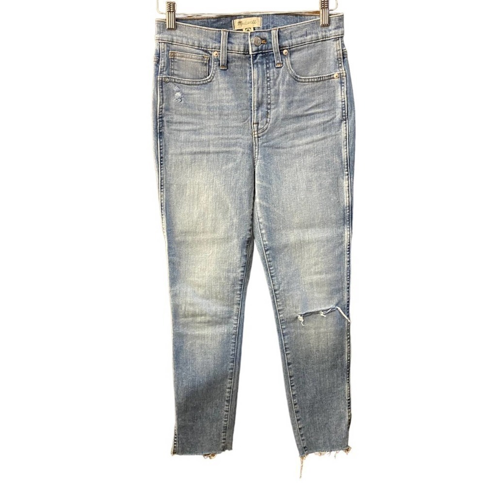 Madewell 10" high rise skinny crop light wash size 27